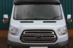 Козирок на лобове скло (чорний глянець, 5мм) для Ford Transit 2014-2024 рр.