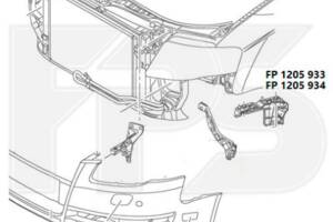 Крепление переднего бампера левое AUDI A4 05-08 (B7)