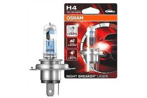 Лампа головного света Osram H4 60/55W Night Breaker Laser -2022130% 64193NBL130 (1 шт)