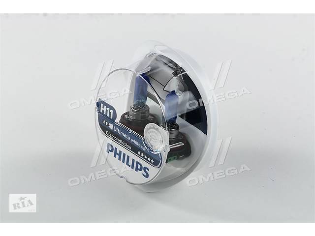 Лампа накаливания H11 12V 55W PGJ19-2 Diamond Vision 5000K (пр-во Philips)