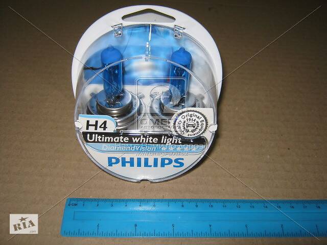 Лампа накаливания H4 12V 60/55W P43t-38 Diamond Vision 5000K (пр-во Philips)