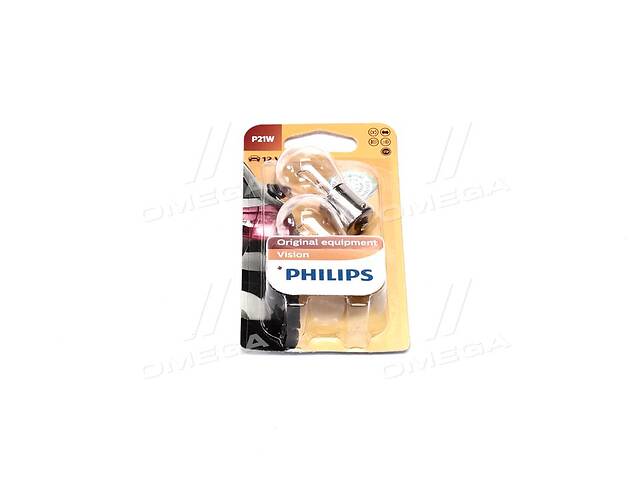 Лампа накаливания P21W12V 21W BA15s (blister 2шт) (пр-во Philips)