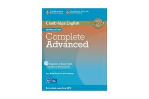 Книга Cambridge University Press Complete Second Edition Advanced teacher's Book with teacher's Resources CD-ROM 111...