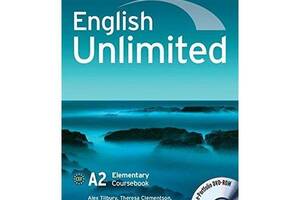 Книга Cambridge University Press English Unlimited Elementary Coursebook with e-Portfolio DVD-ROM 160 с (9780521697729)