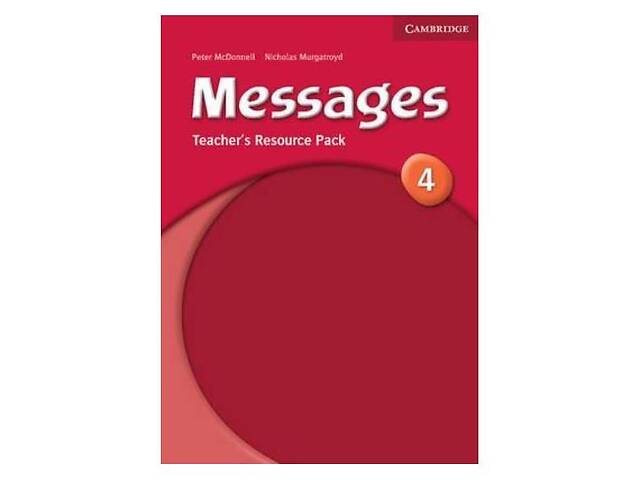 Книга Cambridge University Press Messages 4 teacher's Resource Pack 96 с (9780521614429)