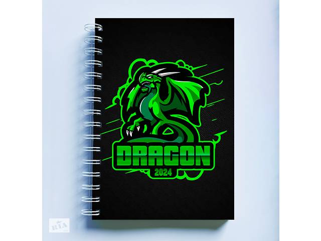 Скетчбук Sketchbook блокнот для рисования с новогодним принтом 'Dragon 2024. Дракон 2024' А3 Кавун 48