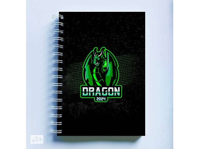 Скетчбук Sketchbook блокнот для рисования с новогодним принтом 'Dragon 2024. Дракон 2024' А3 Кавун 48