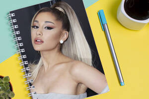 Скетчбук Sketchbook блокнот для рисования с принтом 'Ariana Grande-Ариана Гранде' А3 Кавун 48