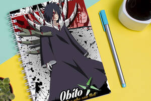 Скетчбук Sketchbook блокнот для рисования с принтом 'Naruto Наруто Обито' А3 Кавун 48
