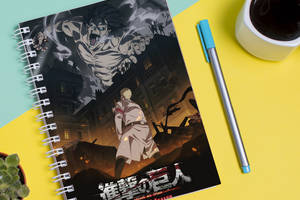 Скетчбук Sketchbook блокнот для рисования с принтом 'Attack on Titan - Вторжение титанов 2' А3 Кавун 48