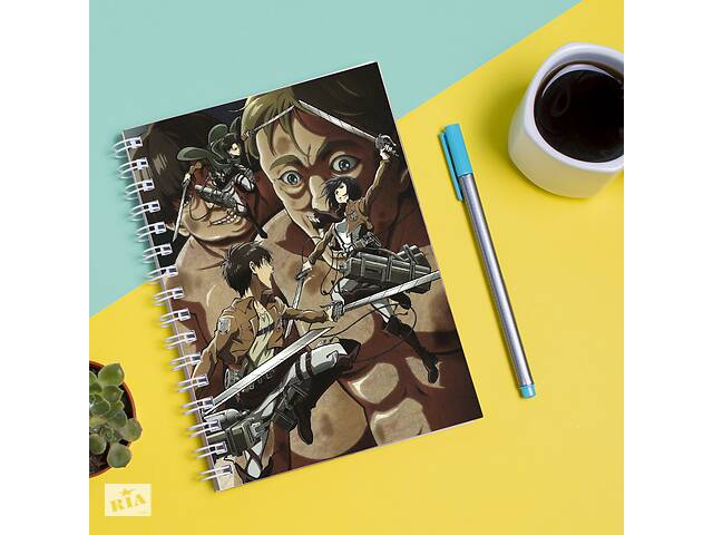Скетчбук Sketchbook блокнот для рисования с принтом 'Attack on Titan - Вторжение титанов 4' А3 Кавун 48