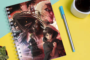 Скетчбук Sketchbook блокнот для рисования с принтом 'Attack on Titan - Вторжение титанов 6' А3 Кавун 48