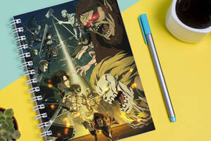 Скетчбук Sketchbook блокнот для рисования с принтом 'Attack on Titan - Вторжение титанов 8' А3 Кавун 48