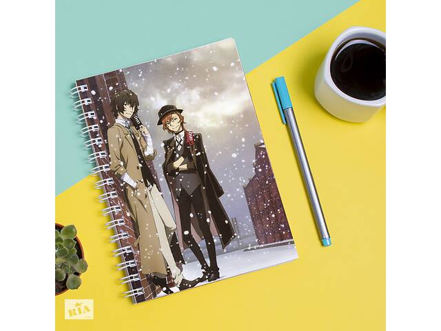 Скетчбук Sketchbook блокнот для рисования с принтом 'Bungou Stray Dogs - Бродячие псы 2' А3 Кавун 48