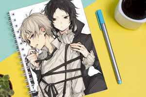 Скетчбук Sketchbook блокнот для рисования с принтом 'Bungou Stray Dogs - Бродячие псы 12' А3 Кавун 48