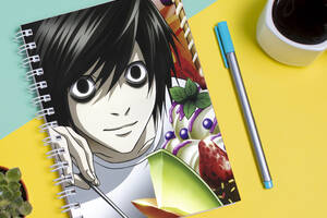 Скетчбук Sketchbook блокнот для рисования с принтом 'Death Note - Тетрадь смерти Лайт' А3 Кавун 48