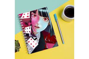 Скетчбук Sketchbook блокнот для рисования с принтом Kakegurui Compulsive Gambler Безумный азарт А3 Кавун 48