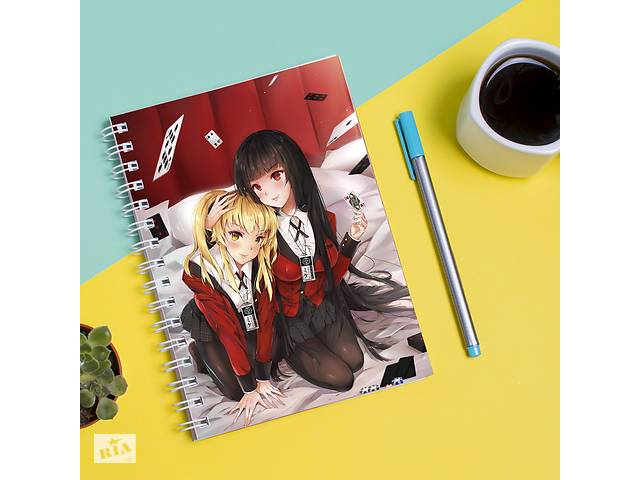 Скетчбук Sketchbook блокнот для рисования с принтом Kakegurui Compulsive Gambler Безумный азарт 7 А3 Кавун 48