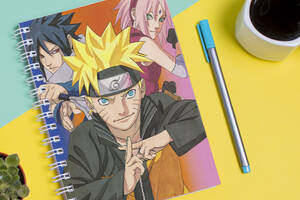 Скетчбук Sketchbook блокнот для рисования с принтом Naruto Наруто А3 Кавун 48