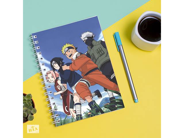 Скетчбук Sketchbook блокнот для рисования с принтом Naruto Наруто 10 А3 Кавун 48