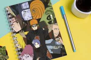 Скетчбук Sketchbook блокнот для рисования с принтом Naruto Наруто Акацки А3 Кавун 48