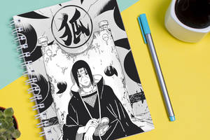 Скетчбук Sketchbook блокнот для рисования с принтом Naruto Наруто Итачи Манга А3 Кавун 48