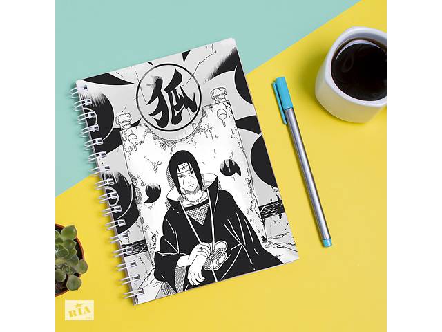 Скетчбук Sketchbook блокнот для рисования с принтом Naruto Наруто Итачи Манга А3 Кавун 48