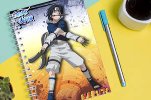 Скетчбук Sketchbook блокнот для рисования с принтом Naruto Наруто Саске А3 Кавун 48