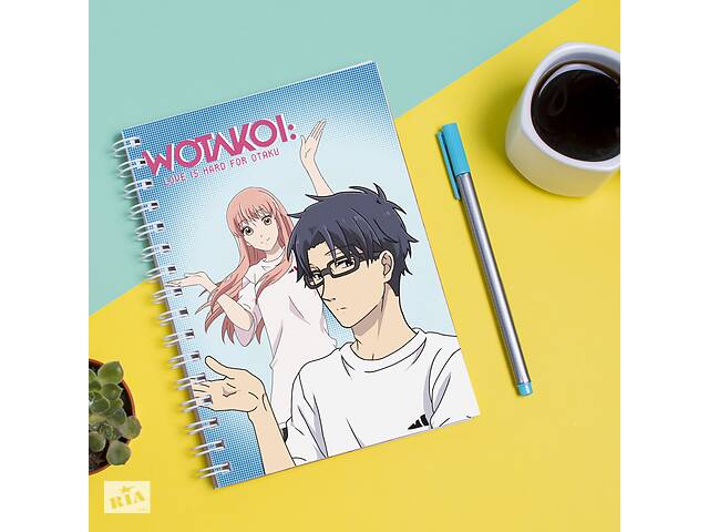 Скетчбук Sketchbook блокнот для рисования с принтом Wotakoi Love Is Hard for Otaku А3 Кавун 48