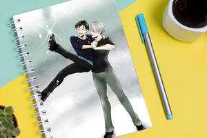 Скетчбук Sketchbook блокнот для рисования с принтом Yuri on Ice - Юры на льду 4 А3 Кавун 48
