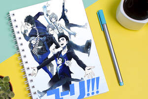 Скетчбук Sketchbook блокнот для рисования с принтом Yuri on Ice - Юры на льду 5 А3 Кавун 48