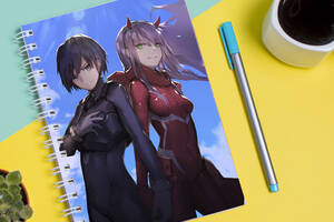 Скетчбук Sketchbook блокнот для рисования с принтом Zero Two-Ноль два А3 Кавун 48