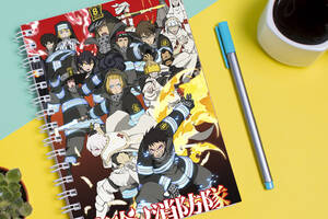 Скетчбук Sketchbook блокнот для рисования с принтом Аниме Пламенная бригада пожарных Enen no Shouboutai А3 Кавун 48