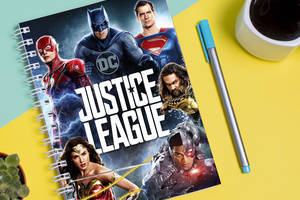 Скетчбук Sketchbook блокнот для рисования с принтом Лига справедливости Justice League А3 Кавун 48