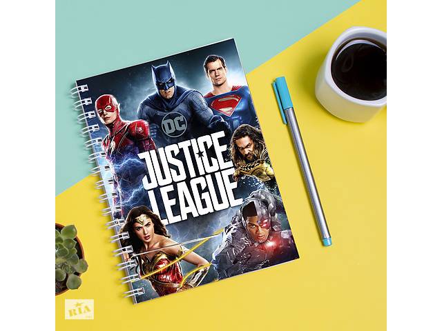 Скетчбук Sketchbook блокнот для рисования с принтом Лига справедливости Justice League А3 Кавун 48