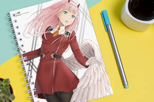 Скетчбук Sketchbook блокнот для рисования с принтом Милый во Франксе Darling in the FranXX 2 А3 Кавун 48