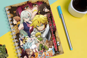 Скетчбук Sketchbook блокнот для рисования с принтом Семь смертных грехов Nanatsu no Taizai The Seven А3 Кавун 48