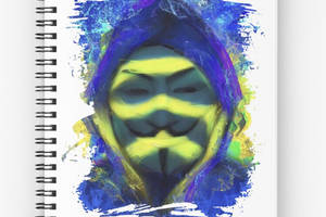 Скетчбук Sketchbook блокнот для рисования с принтом 'Анонимус. Anonymous' А3 Кавун 48