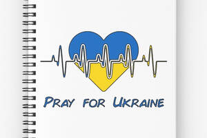 Скетчбук Sketchbook блокнот для рисования с принтом 'Pray for Ukraine' А3 Кавун 48