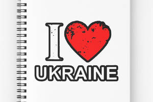 Скетчбук Sketchbook блокнот для рисования с принтом 'I Love Ukraine' А3 Кавун 48