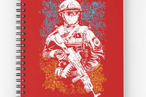 Скетчбук Sketchbook блокнот для рисования с принтом 'Украинский военный' А3 Кавун 48