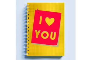 Скетчбук Sketchbook блокнот для рисования с принтом 'I love You. Я люблю тебя' А3 Кавун 48