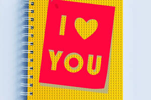 Скетчбук Sketchbook блокнот для рисования с принтом 'I love You. Я люблю тебя' А3 Кавун 48