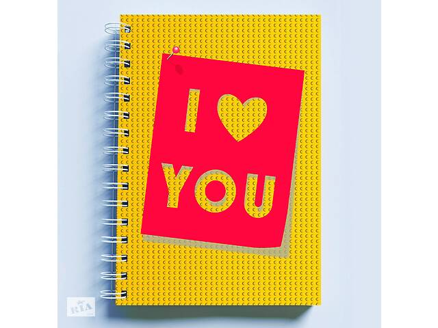 Скетчбук Sketchbook блокнот для рисования с принтом 'I love You. Я люблю тебя' А3 Кавун 48