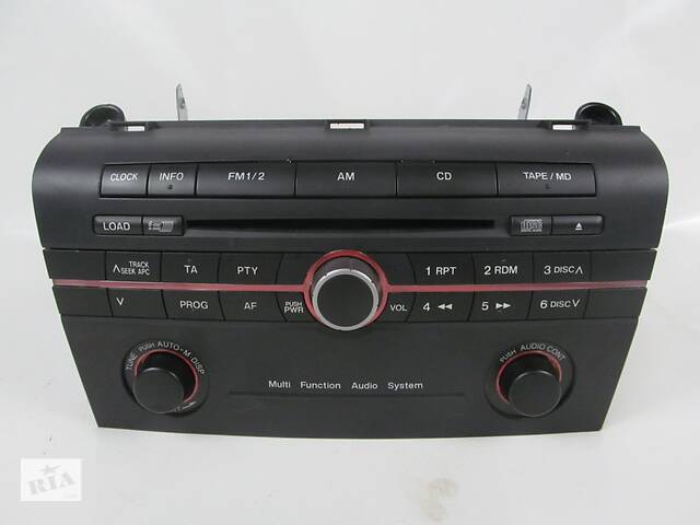 Магнитофон 6 DISK CD Mazda 3 (BK) 2003-2008 BP4M669S0A (20234)