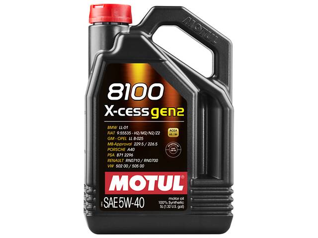 Масло моторное синтетическое 5л 5W-40 8100 X-Cess gen2 MOTUL, BYD Амулет