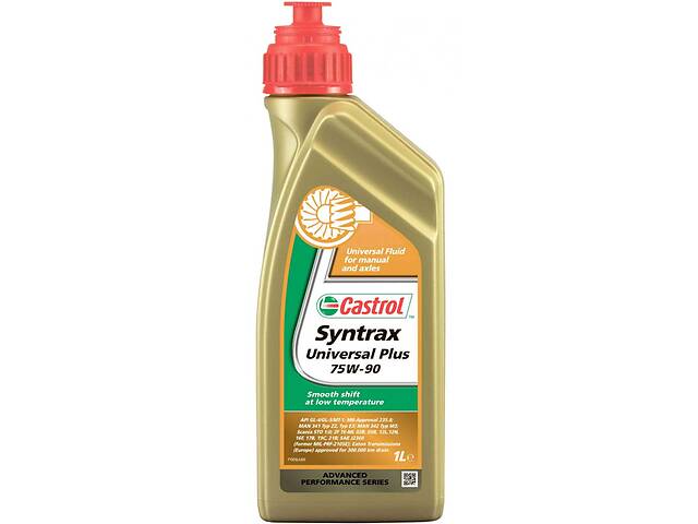 Масло трансмиссионное синтетическое 1л 75w-90 syntrax universal plus CASTROL, БИД Амулет