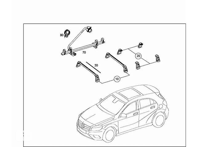 Mercedes кронштейн для кріплення велосипеда