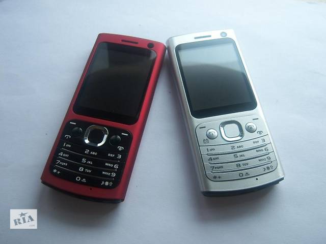 Мобильный телефон, смартфон Nokia 6800 dual sim, китайский нокиа 2 сим, дуос, метал копия Red