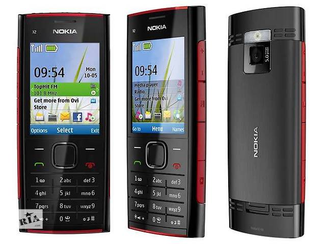 Мобильный телефон, смартфон Nokia X2-02 dual sim, китайский нокиа 2 сим, дуос, метал копия Black